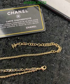 Chanel gold chain necklace with authenticity card.