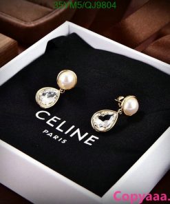 Pearl and crystal earrings in a CELINE box.