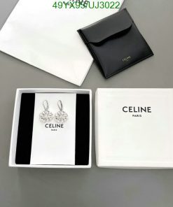 Celine earrings in box with branded packaging.