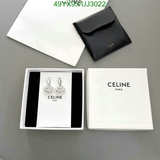 Celine earrings in box with branded packaging.