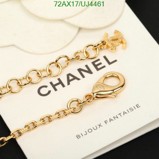 Gold Chanel chain bracelet with logo detail