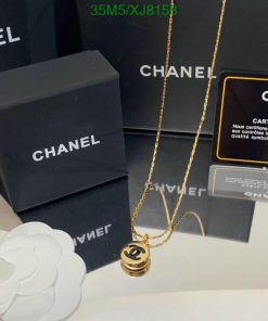 Designer necklace with branded packaging.