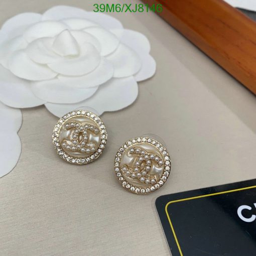 Designer-style stud earrings with rhinestones.