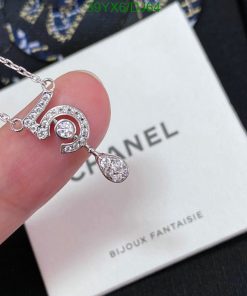 Chanel pendant necklace with sparkling stones.