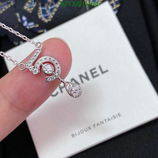 Chanel pendant necklace with sparkling stones.