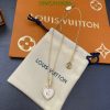 Louis Vuitton heart-shaped pendant necklace with packaging.