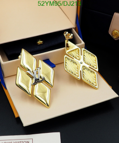 Gold designer butterfly earrings with box display.