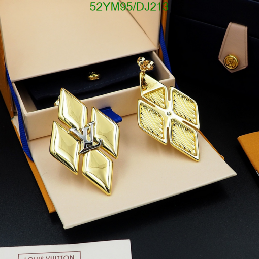 Gold designer butterfly earrings with box display.