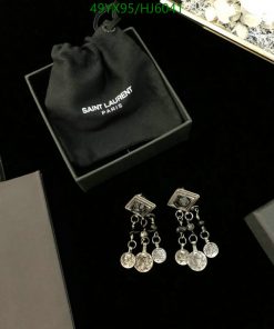 Saint Laurent jewelry display with box and pouch.