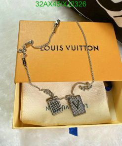 Louis Vuitton necklace with pendant in branded box.